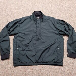 Footjoy Dryjoy Jacket Mens XL Green Houndstooth Golf Windbreaker Performance‎